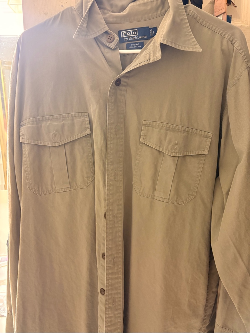 Vintage Polo by Ralph Lauren Men's Khaki Utility Shirt Jacket Tobias